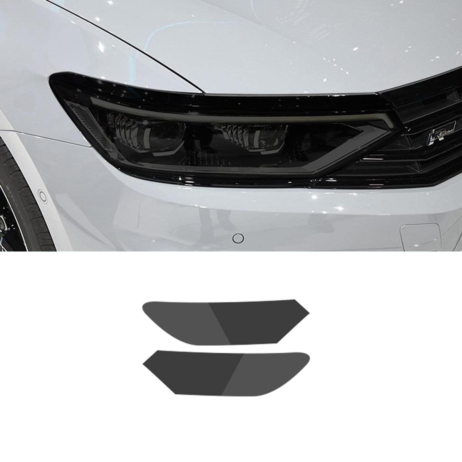 LAYGU Autoscheinwerfer-Schutzfolie Scheinwerfer transparenter schwarzer TPU-Aufkleber, für VW Passat B8 2015-2020 Nms 2019-on Zubehör von LAYGU