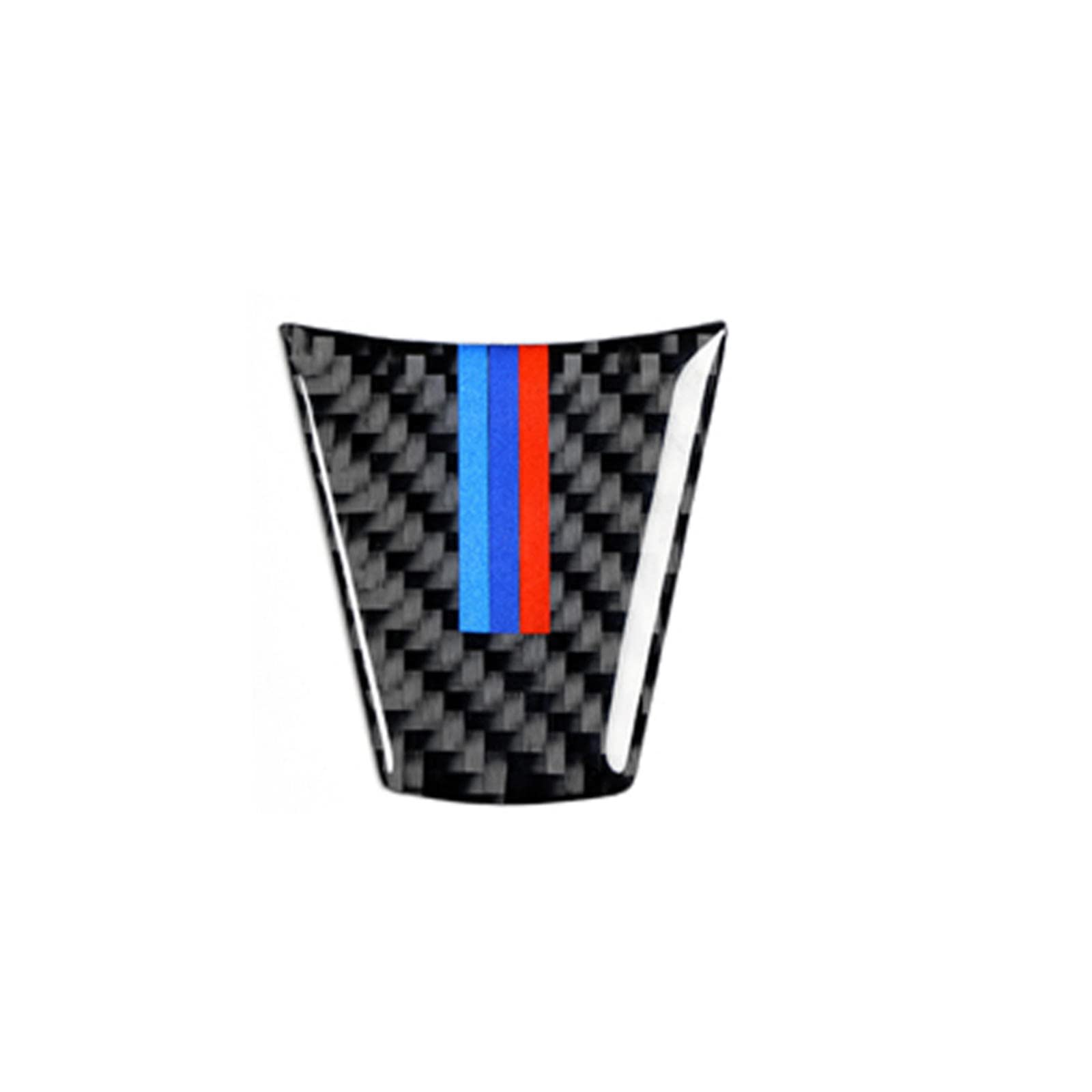LAYGU Kohlefaser Auto Lenkrad Emblem Aufkleber, für BMW F48 E84 X1 F07 F10 F01 F20 F30 G30 E60 E90 E92 E93 X5 X6 Z4 von LAYGU