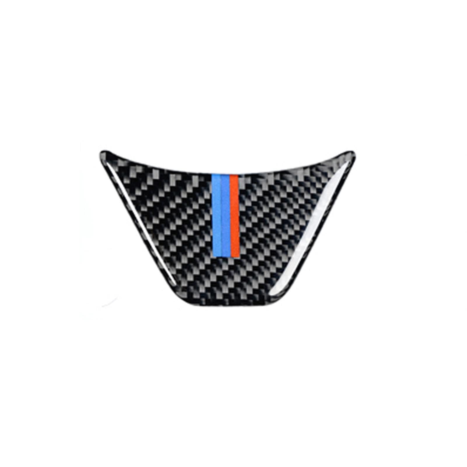LAYGU Kohlefaser Auto Lenkrad Emblem Aufkleber, für BMW F48 E84 X1 F07 F10 F01 F20 F30 G30 E60 E90 E92 E93 X5 X6 Z4 von LAYGU