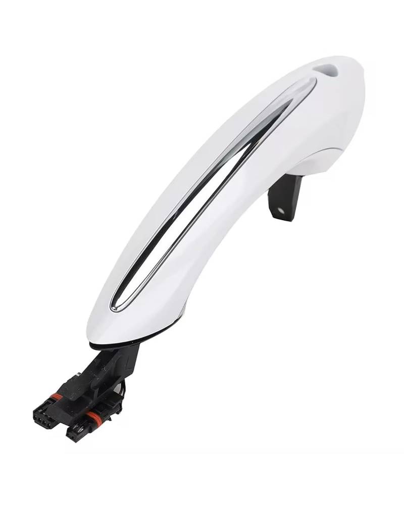 Außentürgriff 4 STÜCKE Weiß Außen Außen Keyless Go Türgriff Set Für 5 7 Serie F07 F10 F11 F12 F13 F01 51217231931 Türgriff Blenden(Rear Left Side) von LAYYSD