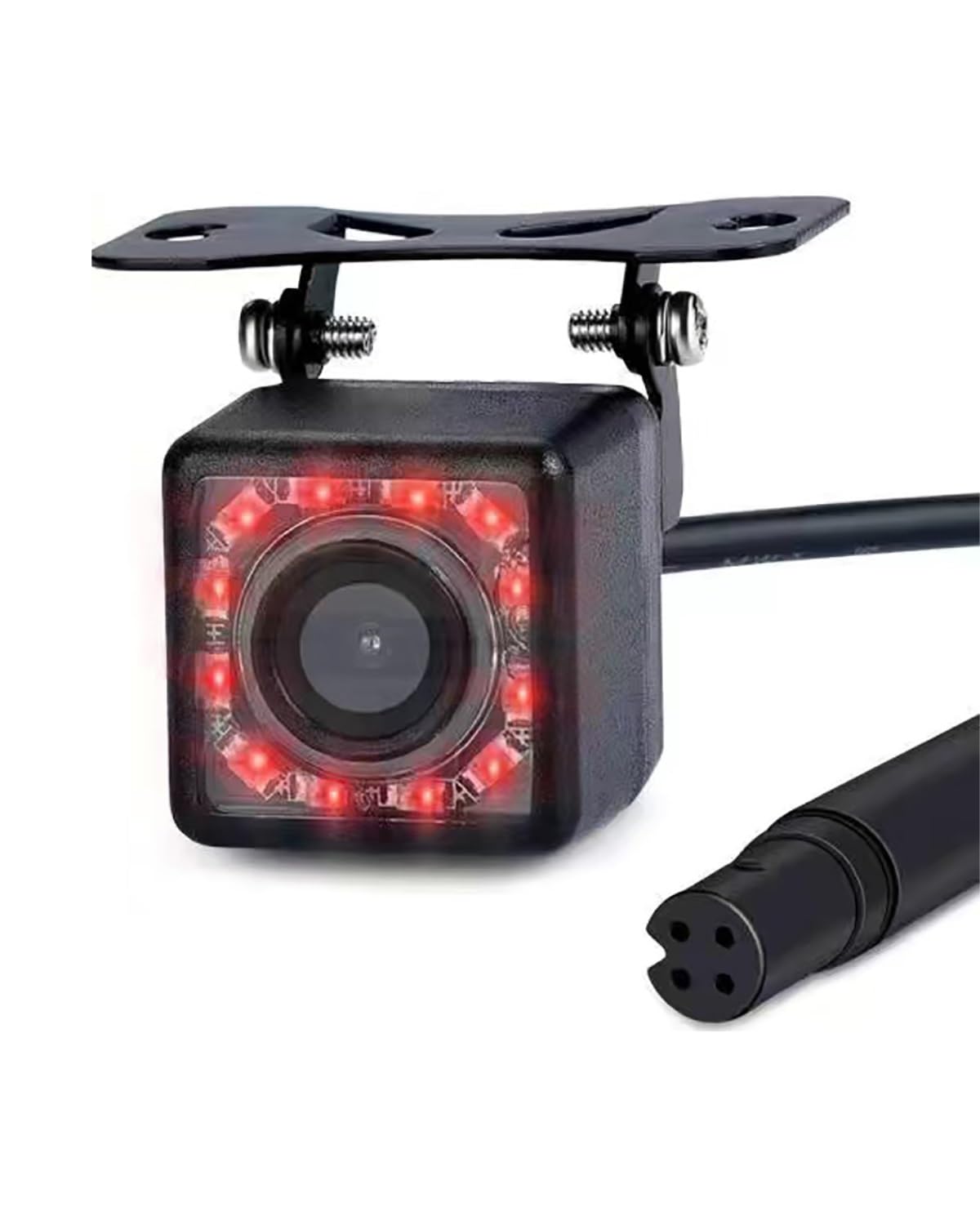 Rückfahrkamera Auto-hinterer Fahrtenschreiber Einzelkamera Auto 12 Rückfahrkamera Infrarot-HD-Vision Mit Perforiertem Rückbild 4-polig Kamera hinten(12 LDE) von LAYYSD