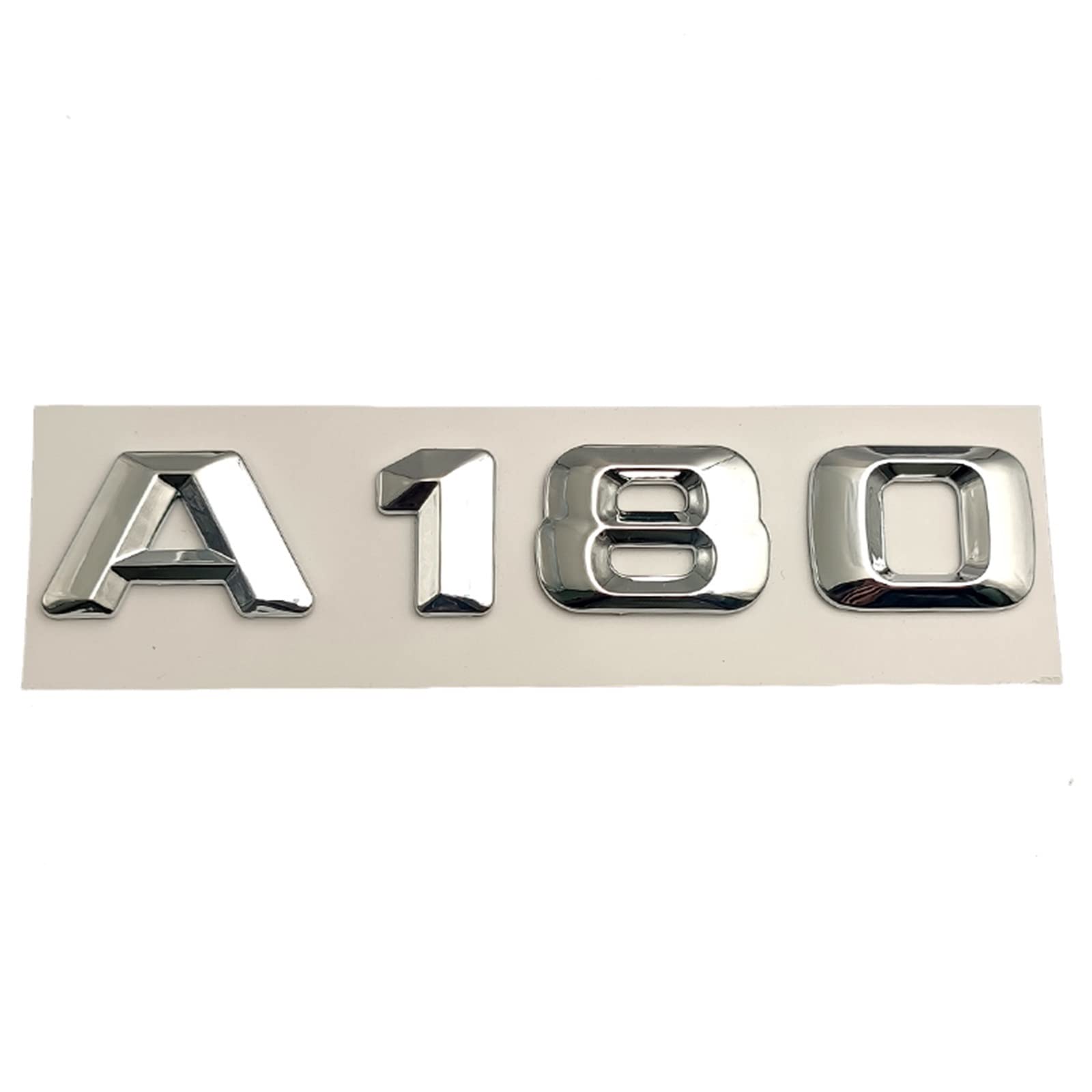 LAZIRO 2014-2016 3D ABS Chrom Buchstaben Auto Kofferraum Emblem Abzeichen A45 A160 A180 A200 Logo Passend for Mercedes Benz W176 W177 Autozubehör (Color : A180) von LAZIRO