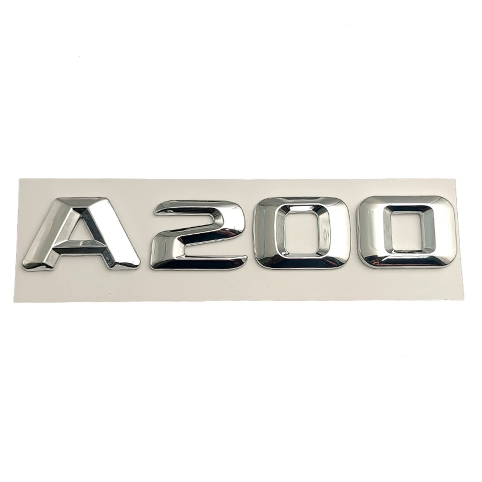 LAZIRO 3D-ABS-Chrom-Buchstaben-Auto-Kofferraum-Abzeichen-Aufkleber-Emblem-Logo, passend for Mercedes A45 AMG A180 A200 A250 A260 W176 W177 Zubehör (Color : A200) von LAZIRO