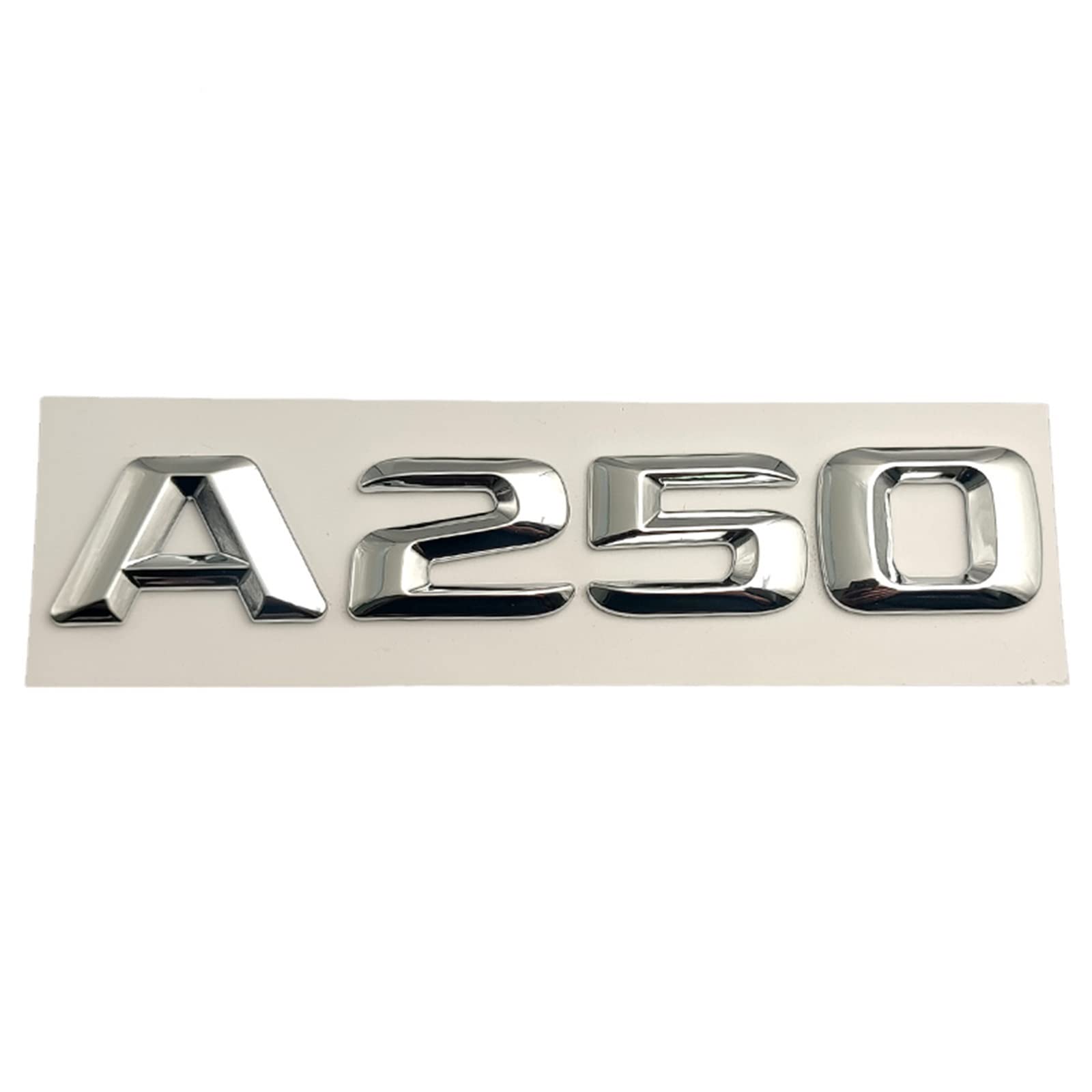 LAZIRO 3D-ABS-Chrom-Buchstaben-Auto-Kofferraum-Abzeichen-Aufkleber-Emblem-Logo, passend for Mercedes A45 AMG A180 A200 A250 A260 W176 W177 Zubehör (Color : A250) von LAZIRO