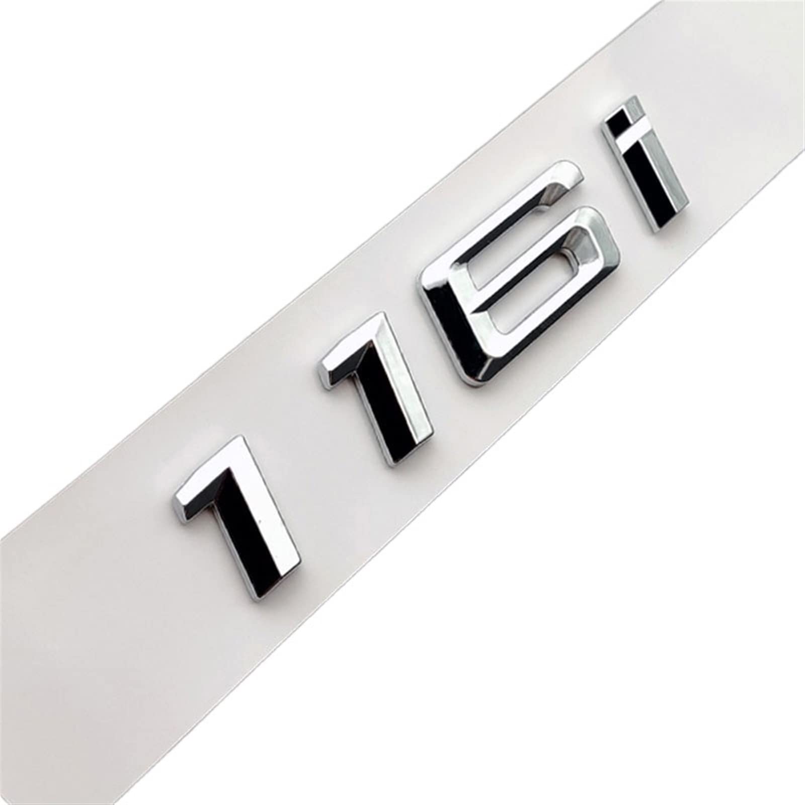 LAZIRO 3D ABS Schwarz Chrom Buchstaben for Auto Kofferraum Abzeichen passend for BMW 116i E87 F20 Serie 1 116d Emblem Logo Schriftzug Aufkleber Zubehör (Color : 116i Chrome Silver) von LAZIRO