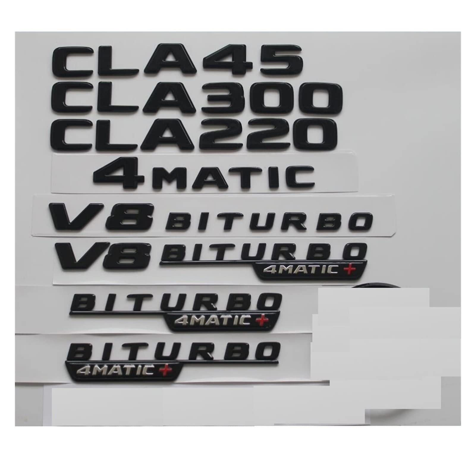 LAZIRO Kofferraum Hinterer Stern Embleme Abzeichen Glanz schwarz Fit for Mercedes Fit for Benz C117 X117 CLA35 CLA45 AMG CLA220 CLA200 CLA250 V8 Biturbo 4Matic (Size : CLA 260) von LAZIRO