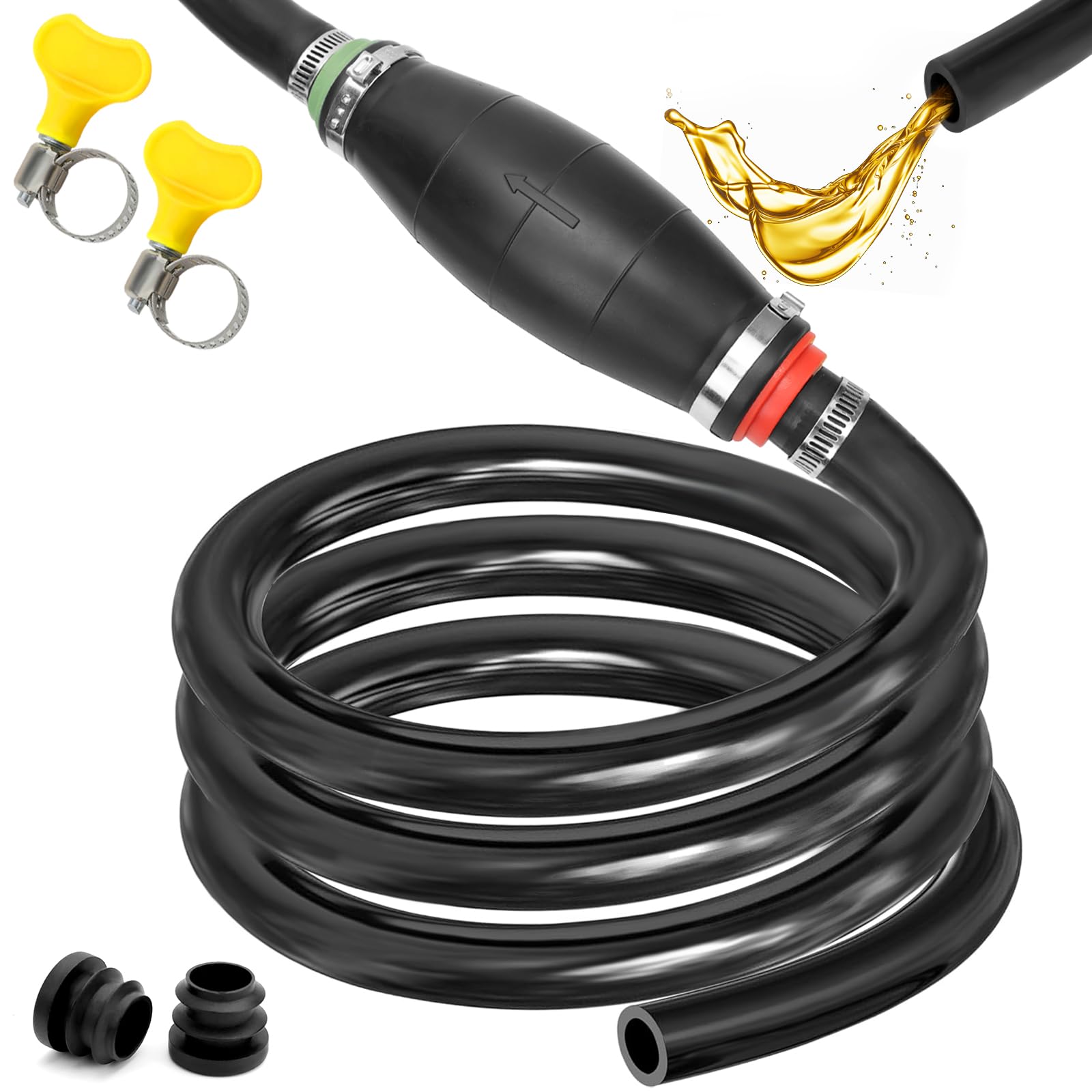 Handpumpe Umfüllpumpe Benzinpumpe Verdicken Absaugpumpe Kraftstoffpumpe Benzin Auto Handpumpe mit Vakuumfunktion für Kraftstoffe Notpumpe Benzin Diesel Wasser von LBING