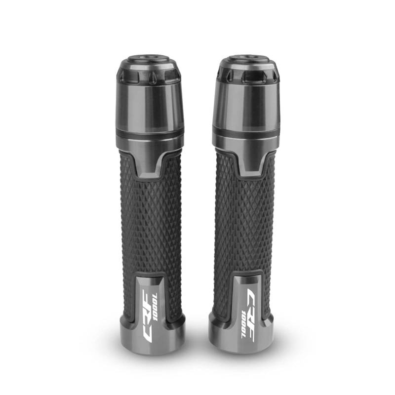 Kappe Anti Vibration Silder Plug CNC Aluminium Motorräder Lenkergriffe Und Lenkergriffe Endmotoren Zubehör Compatible With Hon da CRF1000L AFRICA TWIN 2015-2017 Motorrad Lenkergriffe Endkappen(Grey) von LBLIRESP