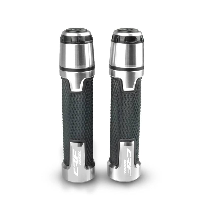 Kappe Anti Vibration Silder Plug CNC Aluminium Motorräder Lenkergriffe Und Lenkergriffe Endmotoren Zubehör Compatible With Hon da CRF1000L AFRICA TWIN 2015-2017 Motorrad Lenkergriffe Endkappen(Silver) von LBLIRESP