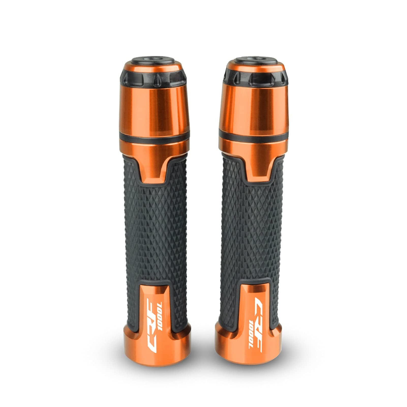 Kappe Anti Vibration Silder Plug CNC Aluminium Motorräder Lenkergriffe Und Lenkergriffe Endmotoren Zubehör Compatible With Hon da CRF1000L AFRICA TWIN 2015-2017 Motorrad Lenkergriffe Endkappen(Orange) von LBLIRESP