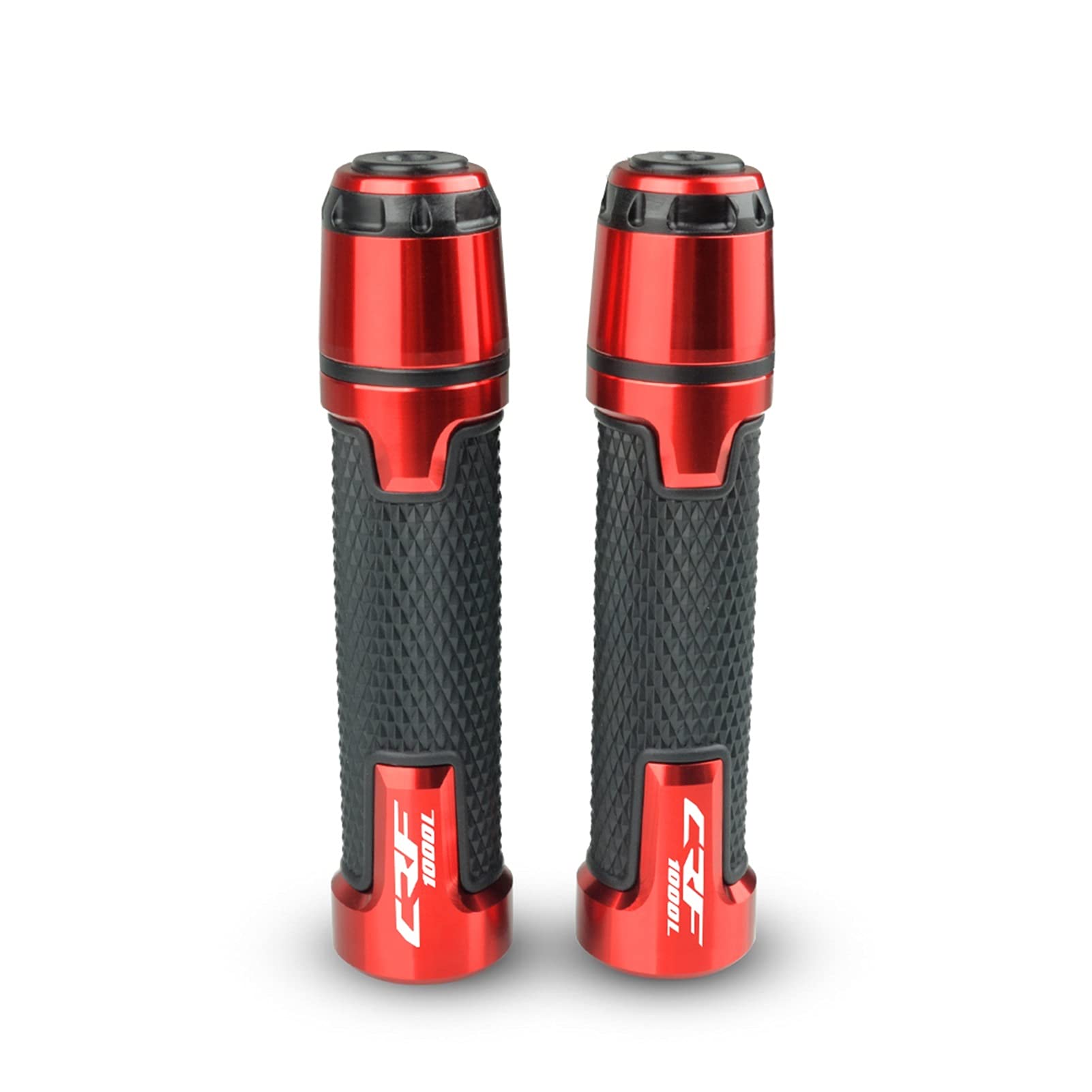 Kappe Anti Vibration Silder Plug CNC Aluminium Motorräder Lenkergriffe Und Lenkergriffe Endmotoren Zubehör Compatible With Hon da CRF1000L AFRICA TWIN 2015-2017 Motorrad Lenkergriffe Endkappen(Rosso) von LBLIRESP