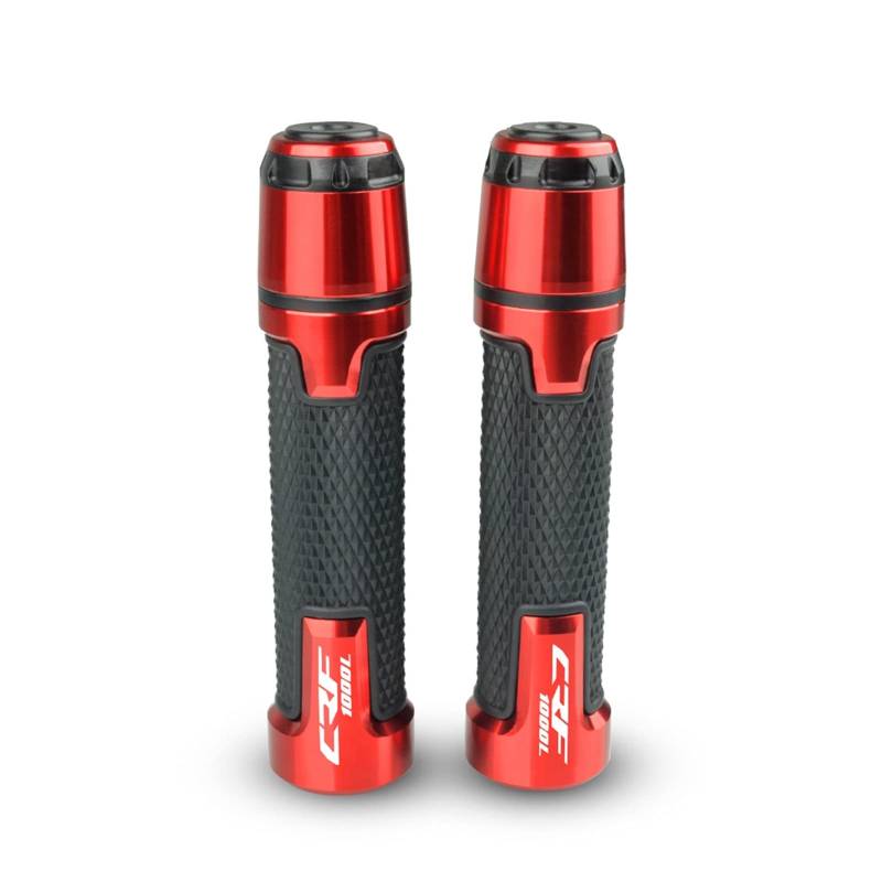 Kappe Anti Vibration Silder Plug CNC Aluminium Motorräder Lenkergriffe Und Lenkergriffe Endmotoren Zubehör Compatible With Hon da CRF1000L AFRICA TWIN 2015-2017 Motorrad Lenkergriffe Endkappen(Rosso) von LBLIRESP