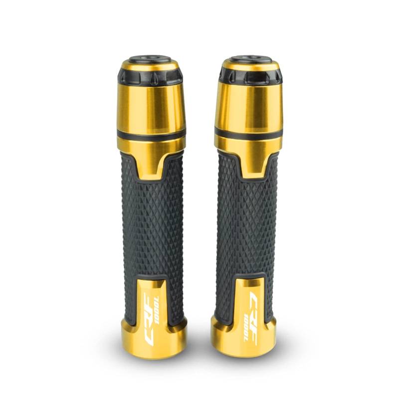 Kappe Anti Vibration Silder Plug CNC Aluminium Motorräder Lenkergriffe Und Lenkergriffe Endmotoren Zubehör Compatible With Hon da CRF1000L AFRICA TWIN 2015-2017 Motorrad Lenkergriffe Endkappen(Gold) von LBLIRESP