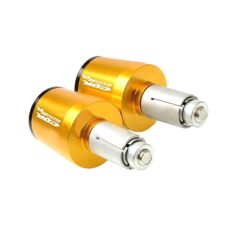 Kappe Anti Vibration Silder Plug Motorrad 7/8 "22MM Lenkergriffe Lenkerendkappe Compatible With Hon Da CBR600RR CBR 600 CBR600 RR 2003-2018 2004 2005 2006 2007 Motorrad Lenkergriffe Endkappen(Gold) von LBLIRESP