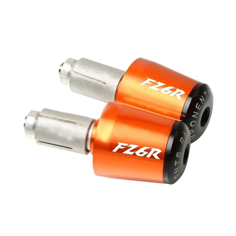Kappe Anti Vibration Silder Plug Motorradzubehör 7/8 "22MM Lenkergriffe Lenkerendkappe Compatible With Ya ma ha FZ6R FZ 6R 2009-2015 2010 2011 2012 2013 Motorrad Lenkergriffe Endkappen(Orange) von LBLIRESP