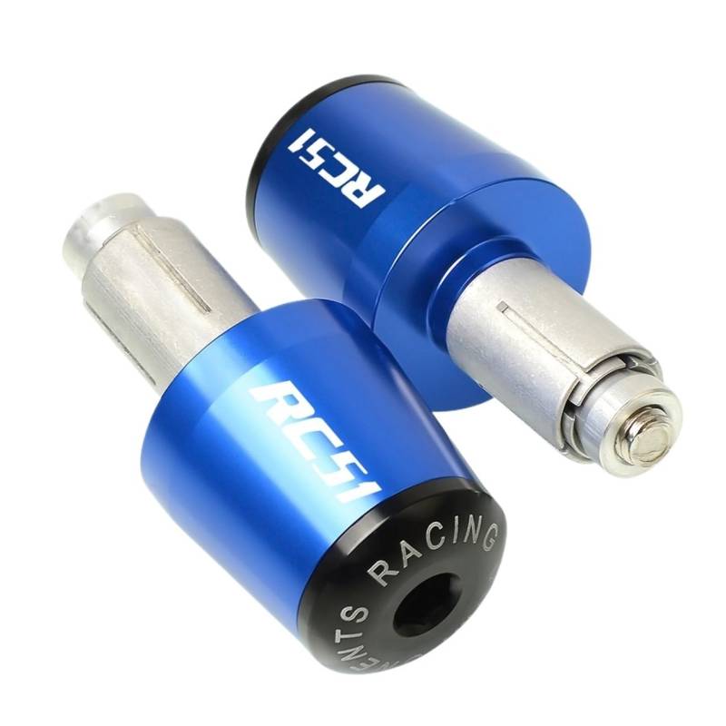 LBLIRESP Kappe Anti Vibration Silder Plug Compatible with Hon Da RC51 RVT1000 SP-1 / SP-2 2000-2006 Motorradlenkergriffe Lenkerenden Lenkerkappenschieber Motorrad Lenkergriffe Endkappen(Blu) von LBLIRESP