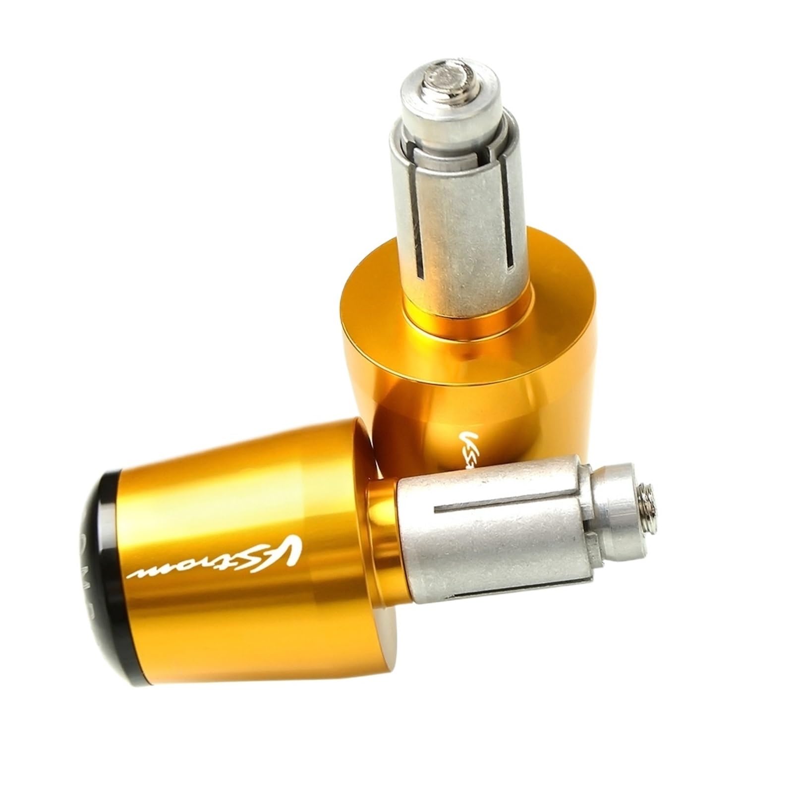 LBLIRESP Kappe Anti Vibration Silder Plug Compatible with Su zu Ki V-Strom 650 DL650 DL1000 / V-Strom 2007-2014 Lenkergriffe Lenkerkappenendstopfen Motorrad Lenkergriffe Endkappen(Gold) von LBLIRESP
