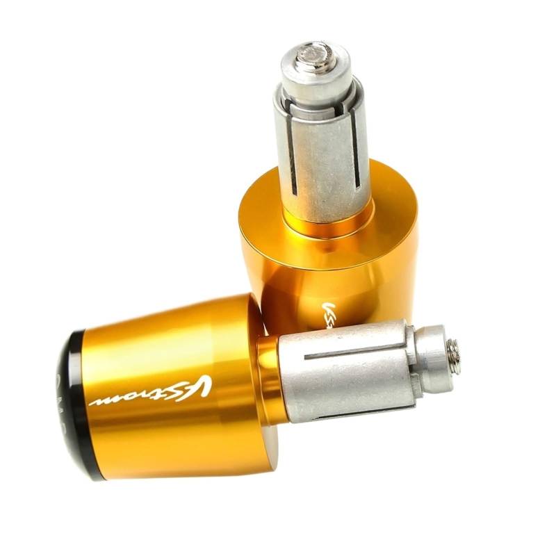 LBLIRESP Kappe Anti Vibration Silder Plug Compatible with Su zu Ki V-Strom 650 DL650 DL1000 / V-Strom 2007-2014 Lenkergriffe Lenkerkappenendstopfen Motorrad Lenkergriffe Endkappen(Gold) von LBLIRESP