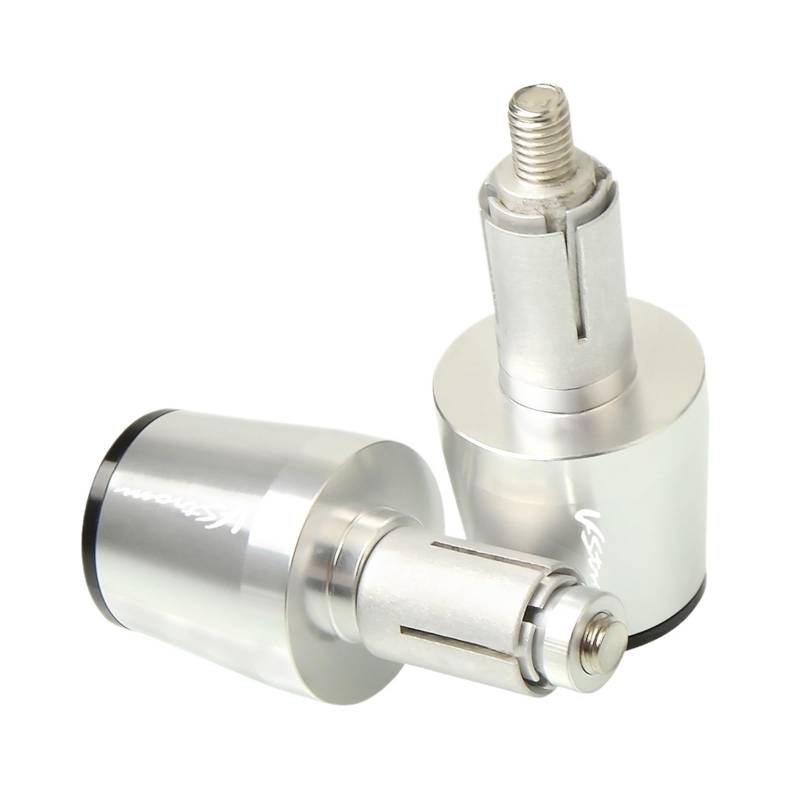 LBLIRESP Kappe Anti Vibration Silder Plug Compatible with Su zu Ki V-Strom 650 DL650 DL1000 / V-Strom 2007-2014 Lenkergriffe Lenkerkappenendstopfen Motorrad Lenkergriffe Endkappen(Silver) von LBLIRESP