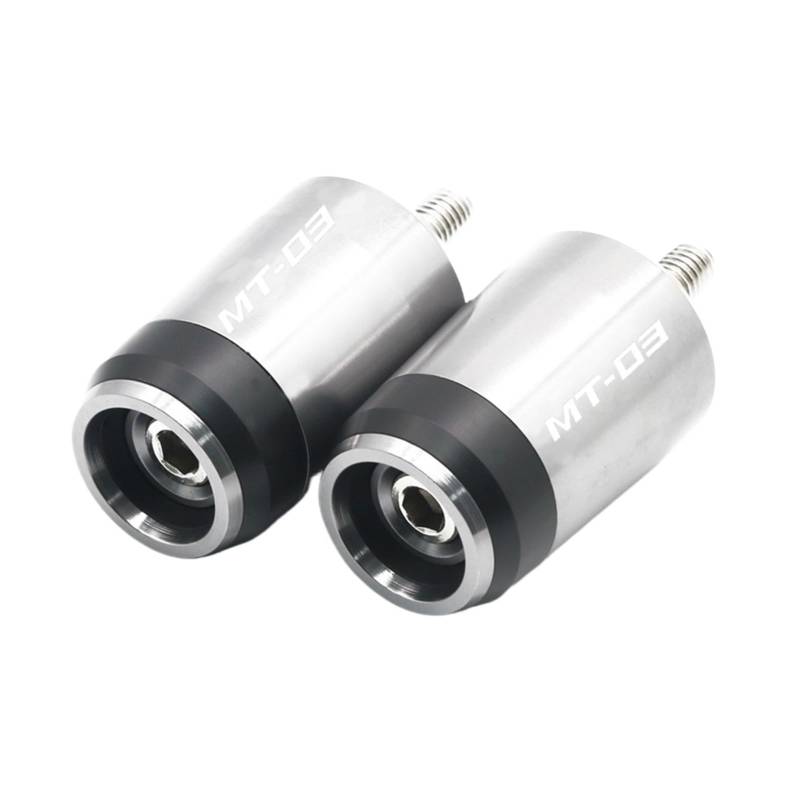 LBLIRESP Kappe Anti Vibration Silder Plug Compatible with Ya ma ha MT-03 MT03 MT 03 Lenker-Ende-Griff-Riegel-Grips Enden Caps-Steckergewicht Motorradzubehör Motorrad Lenkergriffe Endkappen(Silver) von LBLIRESP