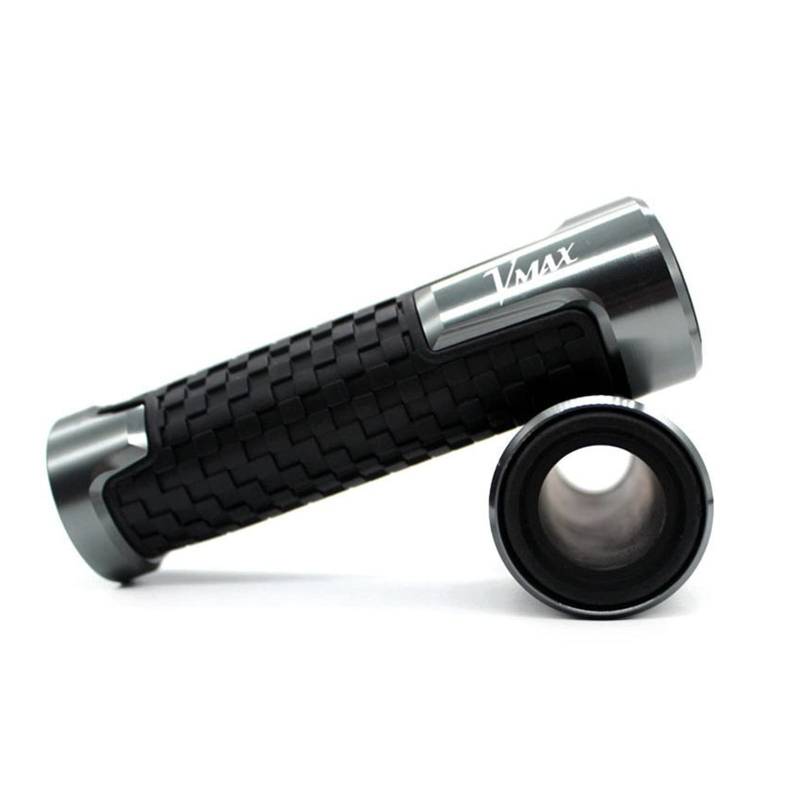 LBLIRESP Kappe Anti Vibration Silder Plug Compatible with Ya ma ha V-MAX VMAX 1200 Vmax 1700 VMX17 1985-2015 2016 2017 2018 Motorrad CNC-Griffe Motorradlenker Motorrad Lenkergriffe Endkappen(Grey) von LBLIRESP