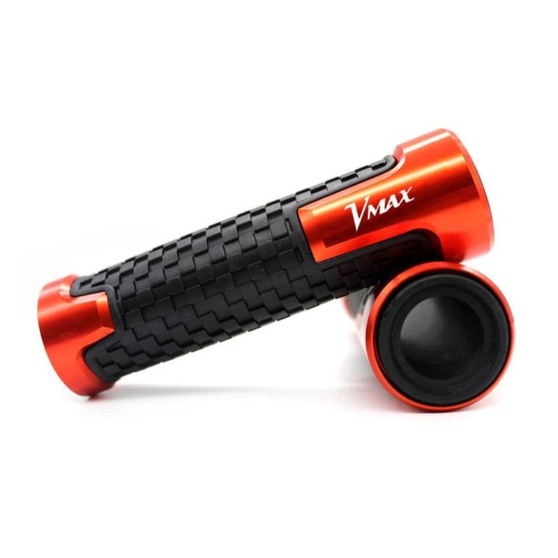 LBLIRESP Kappe Anti Vibration Silder Plug Compatible with Ya ma ha V-MAX VMAX 1200 Vmax 1700 VMX17 1985-2015 2016 2017 2018 Motorrad CNC-Griffe Motorradlenker Motorrad Lenkergriffe Endkappen(Orange) von LBLIRESP