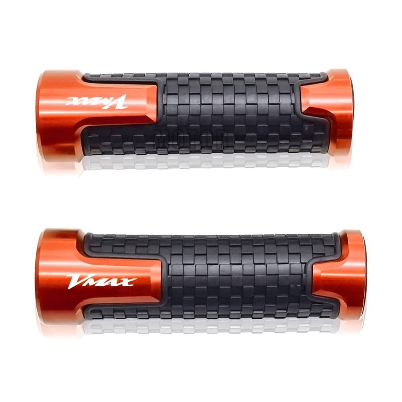 LBLIRESP Kappe Anti Vibration Silder Plug Compatible with Ya ma ha VMAX1200 85-08/VMAX1700 17-18 VMAX 1200/1700 Motorrad Anti-Rutsch Lenker Lenker Handgriffe Motorrad Lenkergriffe Endkappen(Orange) von LBLIRESP