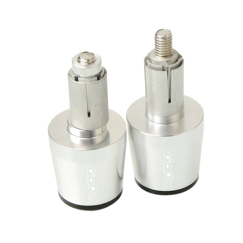 LBLIRESP Kappe Anti Vibration Silder Plug Motorrad Lenkerende -Lenkergriffe Kappen Compatible with Hon Da GROM MSX125 GROM/MSX125 MSX 125 2014-2017 Motorrad Lenkergriffe Endkappen(Silver) von LBLIRESP