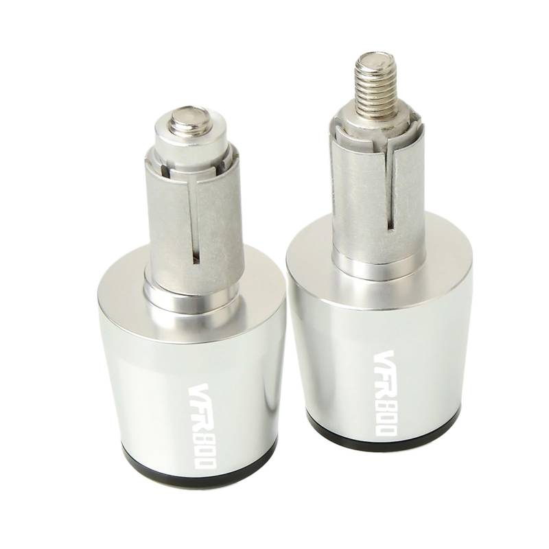 LBLIRESP Kappe Anti Vibration Silder Plug Motorrad Lenkerendgriffe Cap Caps Plug Slider Compatible with Hon Da VFR 800 VFR800 1998 1999 2000-2017 Motorrad Lenkergriffe Endkappen(Silver) von LBLIRESP
