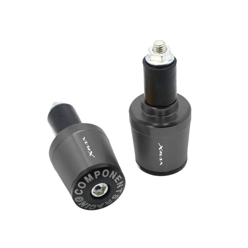 LBLIRESP Kappe Anti Vibration Silder Plug Motorradteile Lenkergriffe Lenkerkappe Endstopfen Compatible with Ya ma ha Xmax 300 X MAX 125/200/250/400 X-MAX Motorrad Lenkergriffe Endkappen(Grey) von LBLIRESP