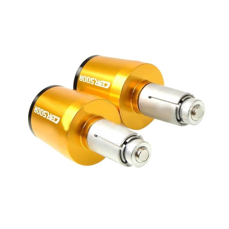 LBLIRESP Kappe Anti Vibration Silder Plug Motorradzubehör 7/8 "22MM Lenkergriffe Lenkerendkappe Compatible with Hon Da CBR500R CBR 500 R 2013-2018 2014 2015 2016 Motorrad Lenkergriffe Endkappen(Gold) von LBLIRESP