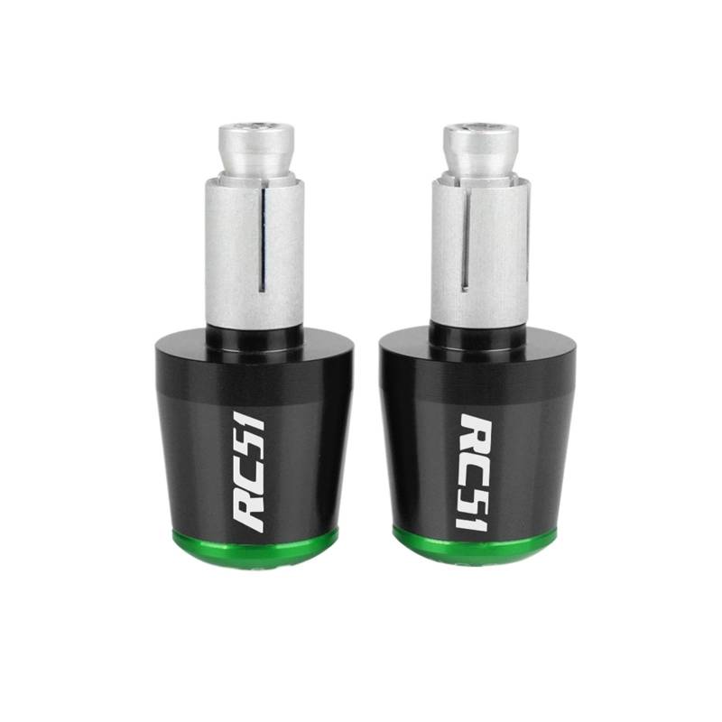 LBLIRESP Kappe Anti Vibration Silder Plug Motorradzubehör 7/8 "22MM Lenkergriffe Lenkerendkappe Compatible with Hon Da RC51 RC 51 RC-51 2000 2001 2002 2003-2006 Motorrad Lenkergriffe Endkappen(Green) von LBLIRESP