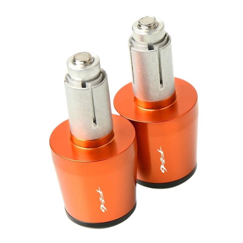 LBLIRESP Kappe Anti Vibration Silder Plug Motorradzubehör Lenker Handgriffe Lenkerendkappe Compatible with Ya ma ha FZ6 FAZ ER 2004-2010 2005-2009 Motorrad Lenkergriffe Endkappen(Orange) von LBLIRESP