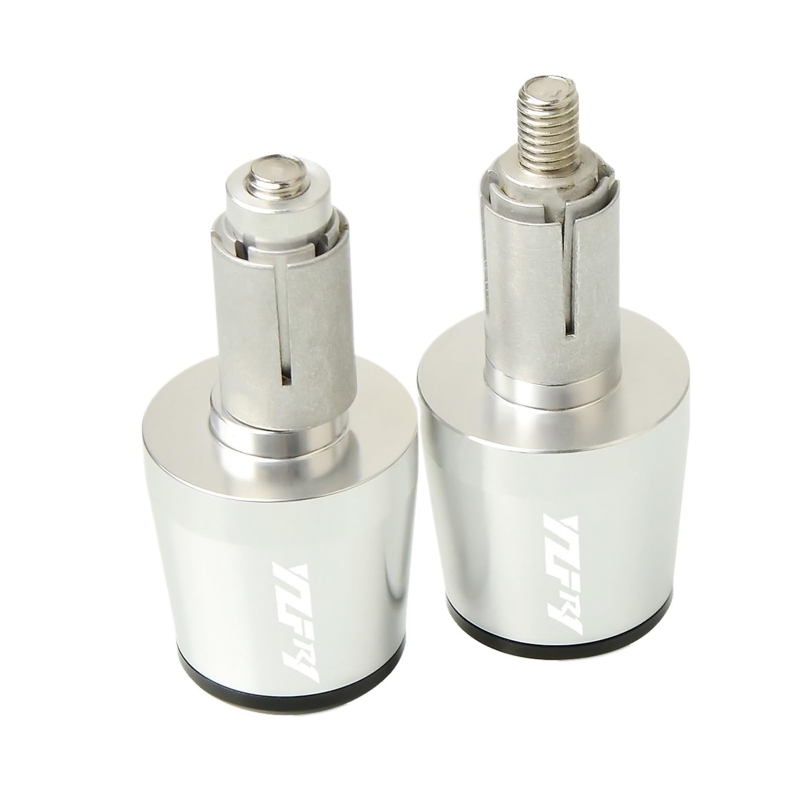 LBLIRESP Kappe Anti Vibration Silder Plug Motorradzubehör Lenker Handgriffe Lenkerendkappe for Compatible with YZF-R1 YZF R1 YZFR1 2004-2016 Motorrad Lenkergriffe Endkappen(Silver) von LBLIRESP