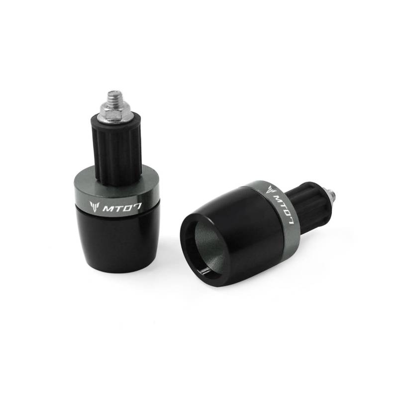 LBLIRESP Kappe Anti Vibration Silder Plug Motorradzubehör Lenkergriffe Enden Gegengewicht Cap Plug Sliders Lenker Compatible with Ya ma ha MT07 MT 07 MT-07 Motorrad Lenkergriffe Endkappen(Grey) von LBLIRESP