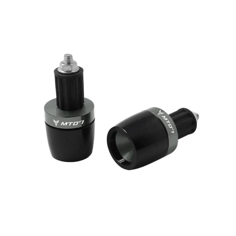LBLIRESP Kappe Anti Vibration Silder Plug Motorradzubehör Lenkergriffe Enden Gegengewicht Cap Plug Sliders Lenker Compatible with Yaha Ma MT07 MT 07 MT-07 Motorrad Lenkergriffe Endkappen(Grey) von LBLIRESP