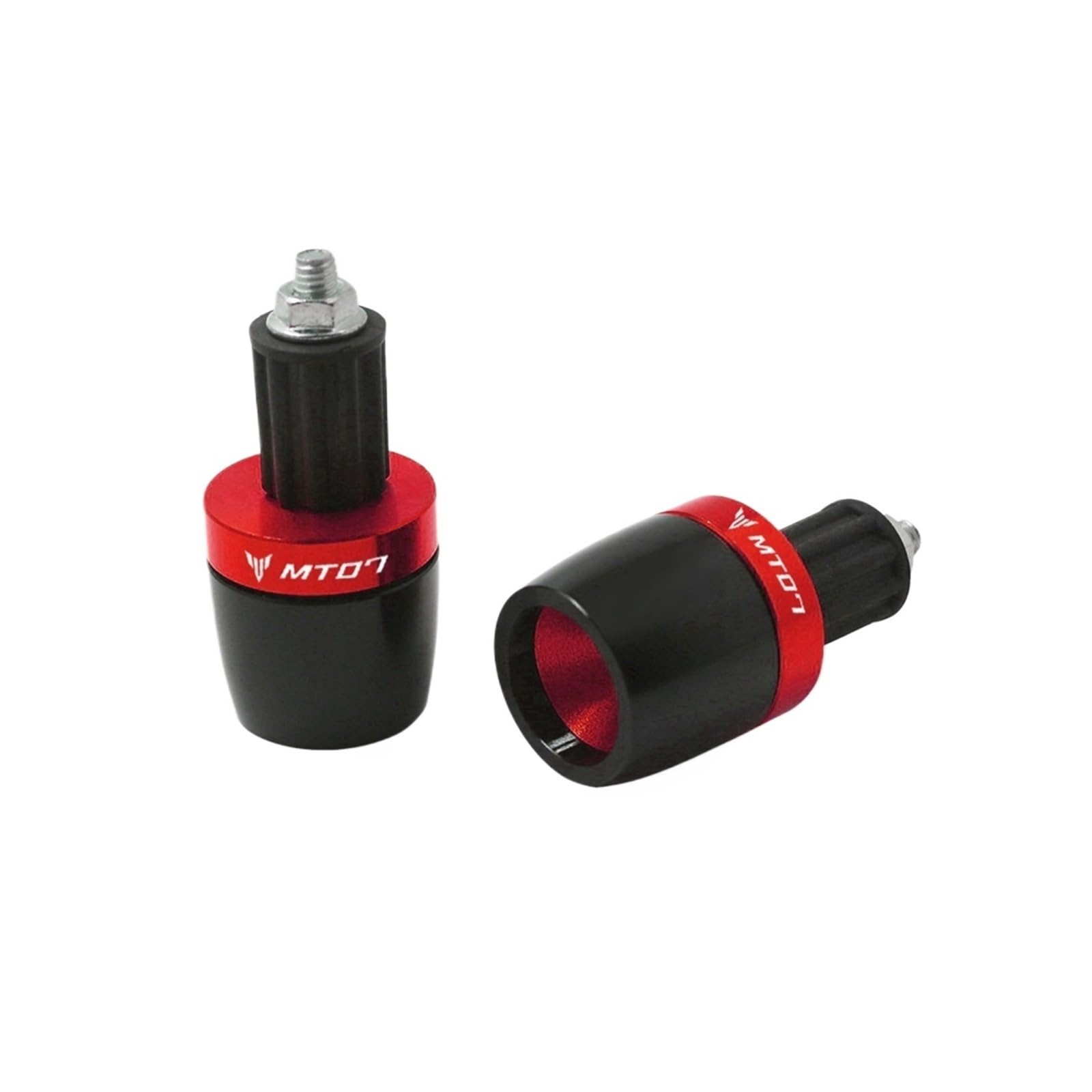LBLIRESP Kappe Anti Vibration Silder Plug Motorradzubehör Lenkergriffe Enden Gegengewicht Cap Plug Sliders Lenker Compatible with Yaha Ma MT07 MT 07 MT-07 Motorrad Lenkergriffe Endkappen(Rosso) von LBLIRESP