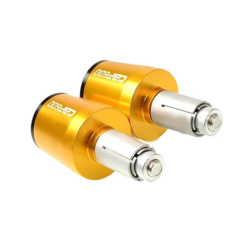 LBLIRESP Kappe Anti Vibration Silder Plug Motorradzubehör Lenkergriffe Lenkerendkappe Compatible with Hon Da CBF600/SA CBF 600 SA 2006-2013 2012 2011 2010 Motorrad Lenkergriffe Endkappen(Gold) von LBLIRESP