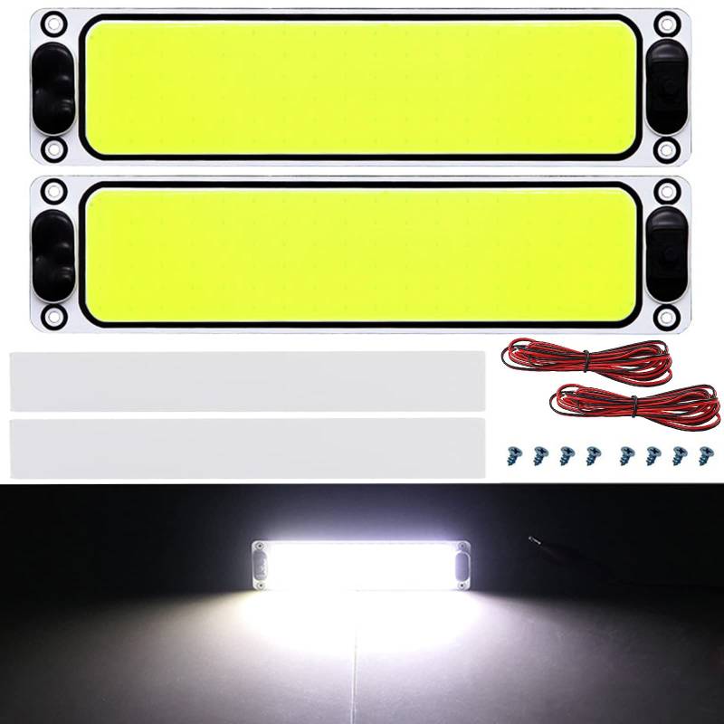 LCAUTFR 2Pcs LED Innenbeleuchtung 12-24V Wohnmobil Innenleuchten Lichtleiste 108 COB Innenbeluchtung für Wohnmobil Camper Van Wohnwagen Boot Kühles Weiß von LCAUTFR
