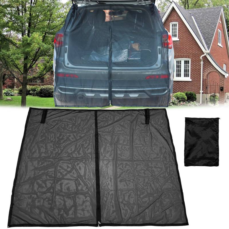 LCAUTFR Heckklappen-Sonnenschutz Mesh für T5 T6 SUV Auto Moskitonetz Camper Kofferraum Abdeckung(180cm x 150cm) von LCAUTFR