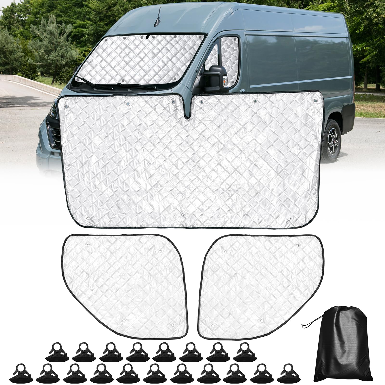 LCAUTFR Sonnenschutz Frontscheibe für FI at Ducato Wohnmobil 3 Stück Thermomatte Set Frontscheibenabdeckung Interner Windschutzscheiben-Abdeckung Okklusion Dunkel LCAUTFR Sonnenschutz Frontscheibe für FI at Ducato Wohnmobil 3 Stück Thermomatte Set Frontscheibenabdeckung Interner Windschutzscheiben-Abdeckung Okklusion Dunkel von LCAUTFR