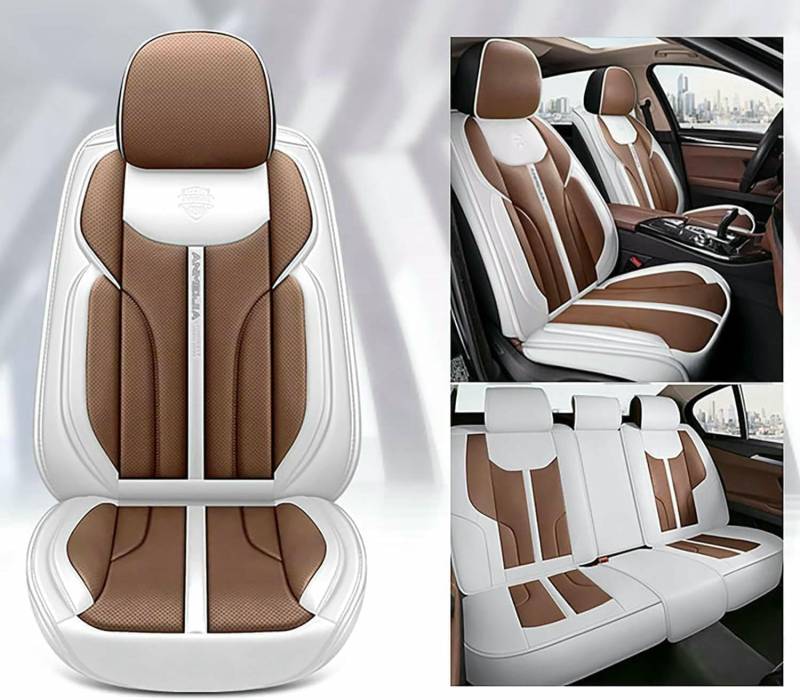 LCLCDZ Sitzbezüge Auto Autositzbezüge Universal Set für Ford Ford Mustang F-150 Raptor Explorer Ranger 4-Trac B-MAX Auto Zubehör,Braun von LCLCDZ
