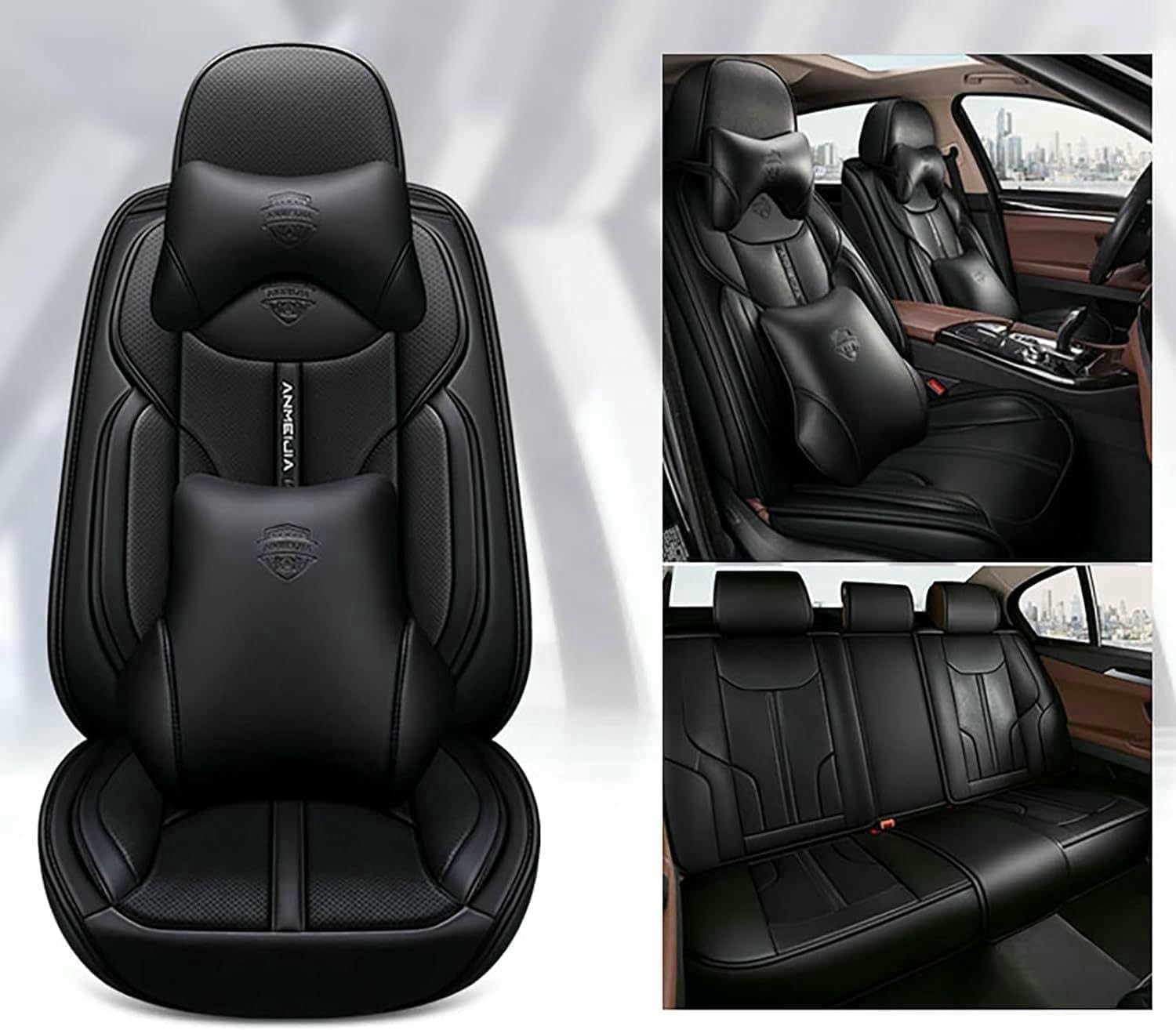 LCLCDZ Sitzbezüge Auto Autositzbezüge Universal Set für Ford Ford Mustang F-150 Raptor Explorer Ranger 4-Trac B-Max Galaxy Escort Auto Zubehör,schwarz Luxus LCLCDZ Sitzbezüge Auto Autositzbezüge Universal Set für Ford Ford Mustang F-150 Raptor Explorer Ranger 4-Trac B-Max Galaxy Escort Auto Zubehör,schwarz Luxus von LCLCDZ