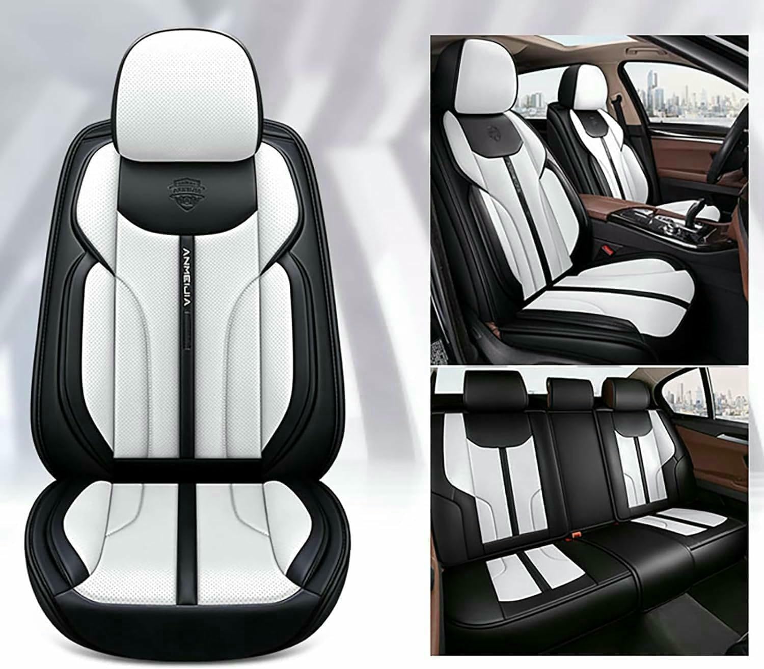 LCLCDZ Sitzbezüge Auto Autositzbezüge Universal Set für Jeep Grand Cherokee Compass Renegade Wrangler jk Wrangler Land Rover Freeland Auto Zubehör,Schwarzweiß LCLCDZ Sitzbezüge Auto Autositzbezüge Universal Set für Jeep Grand Cherokee Compass Renegade Wrangler jk Wrangler Land Rover Freeland Auto Zubehör,Schwarzweiß von LCLCDZ