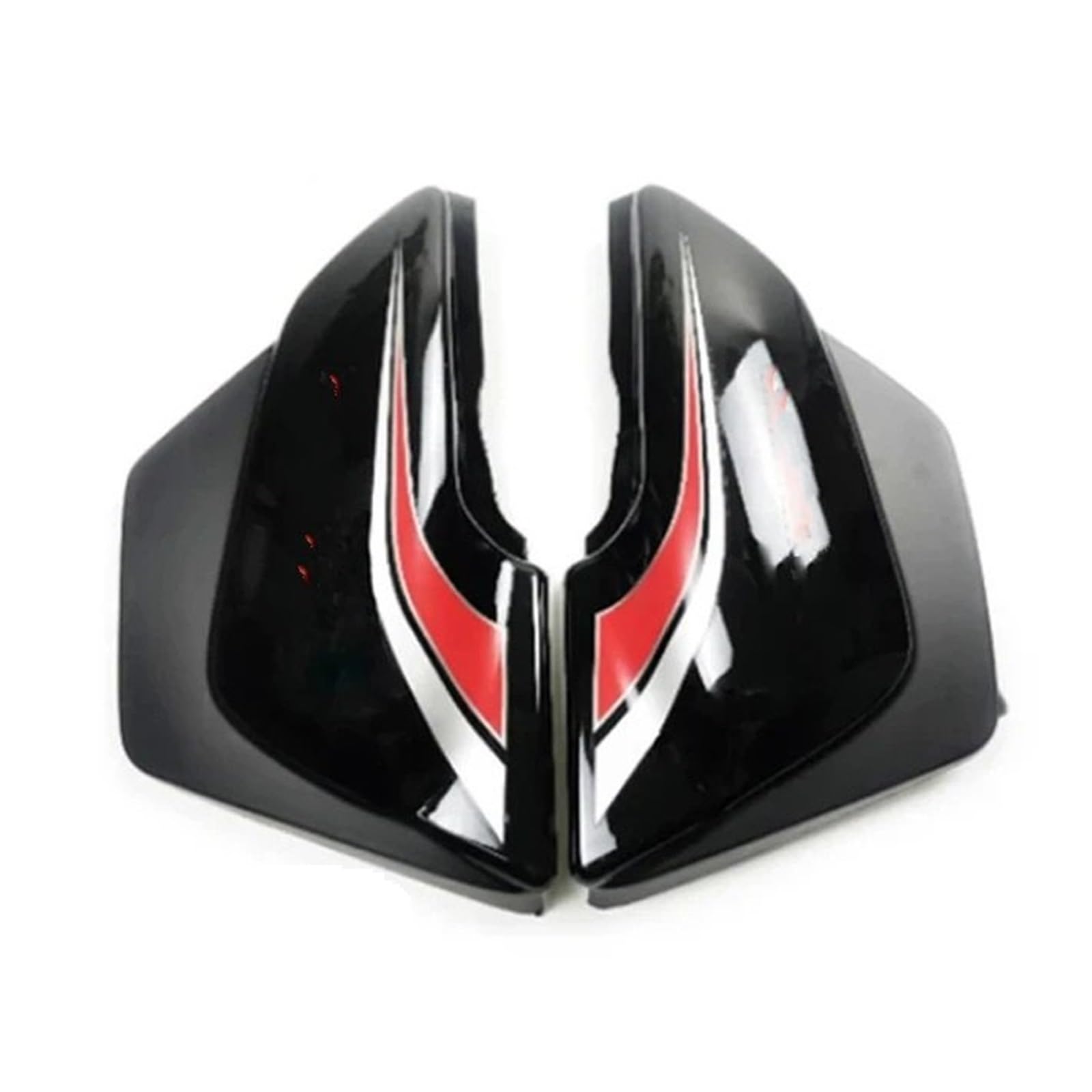 Motorrad Batterieabdeckung 1 Paar Motorradverkleidungskörperteile Kraftstofftankschild Passend für Suzuki EN 125 EN 125-2A-2F-3E 125cc Batterie- und Werkzeugplatten Batterieseitenabdeckung(Black) von LCQSYE