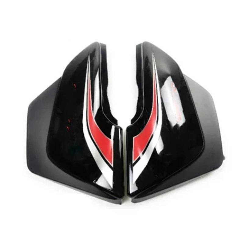 Motorrad Batterieabdeckung 1 Paar Motorradverkleidungskörperteile Kraftstofftankschild Passend für Suzuki EN 125 EN 125-2A-2F-3E 125cc Batterie- und Werkzeugplatten Batterieseitenabdeckung(Black) von LCQSYE