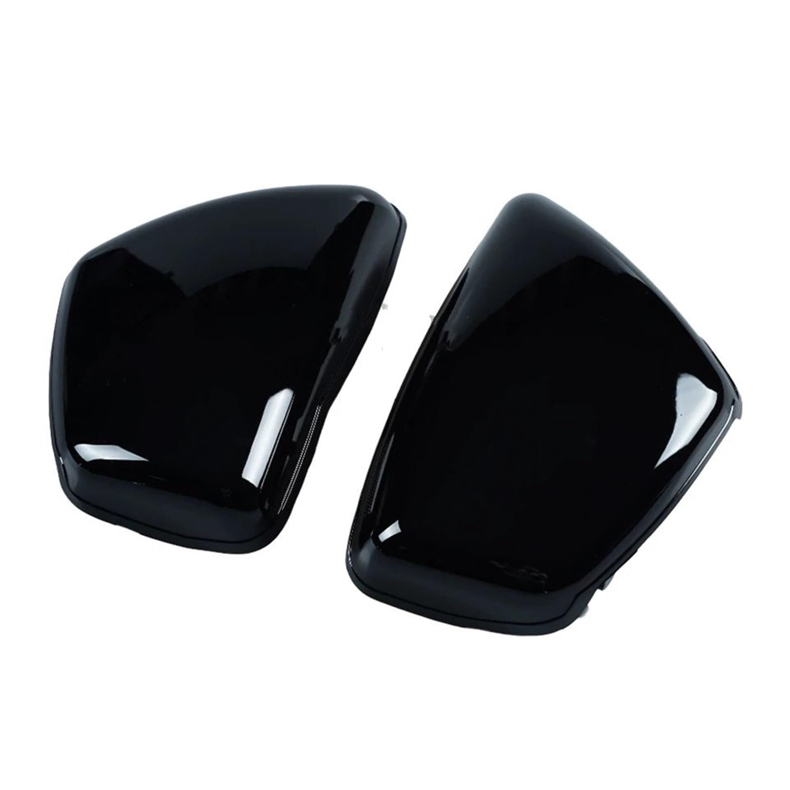 Motorrad Batterieabdeckung Fit Für Yamaha XV700 750 1000 1100 Virago 1984-Up Motorrad Chrom Batterie Side Verkleidung Abdeckung ABS Schutz Batterieseitenabdeckung(Black) von LCQSYE