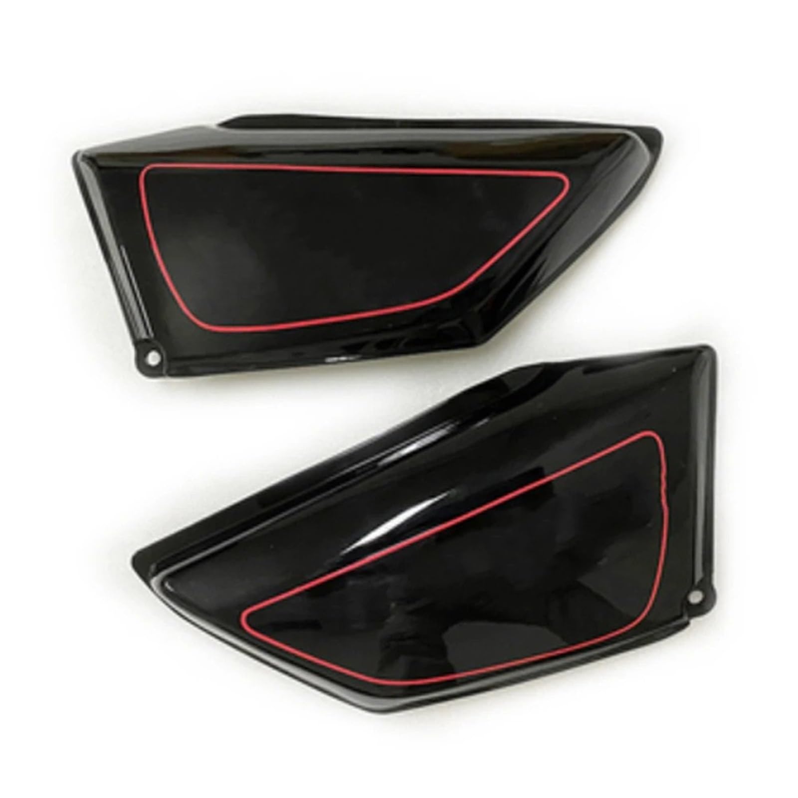 Motorrad Batterieabdeckung Motorrad Batterie Side Covers Verkleidung Teile Werkzeug Panels Fit Für Honda CM 125 125cc 1 Paar Batterieseitenabdeckung(Black) von LCQSYE