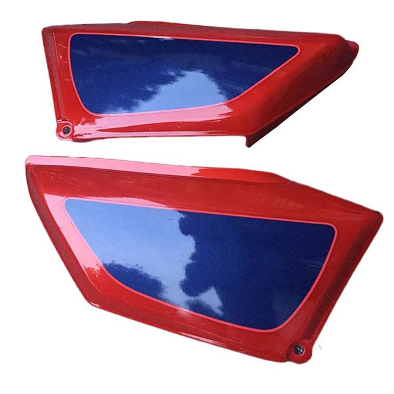 Motorrad Batterieabdeckung Motorrad Batterie Side Covers Verkleidung Teile Werkzeug Panels Fit Für Honda CM 125 125cc 1 Paar Batterieseitenabdeckung(Red) von LCQSYE