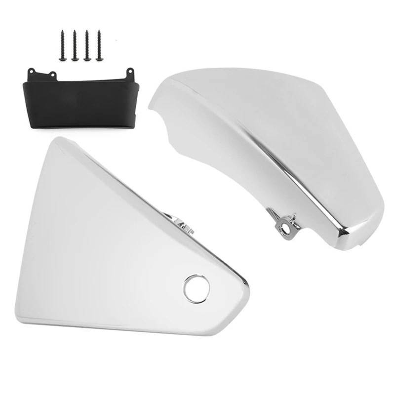 Motorrad Batterieabdeckung Motorrad Chrom Links Rechts Batterie Side Abdeckung Verkleidung Fit Für Kawasaki Vulcan VN900 Classic Custom 2006-2020 Batterieseitenabdeckung von LCQSYE